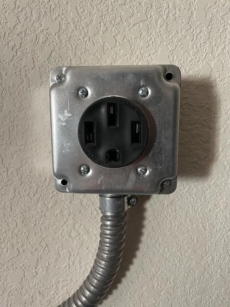 NEMA 14-50 outlet installed for Smart Home Electrical in Little Rock